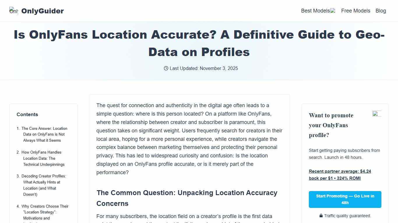 Is OnlyFans Location Accurate? A Definitive Guide to Geo-Data on Profiles