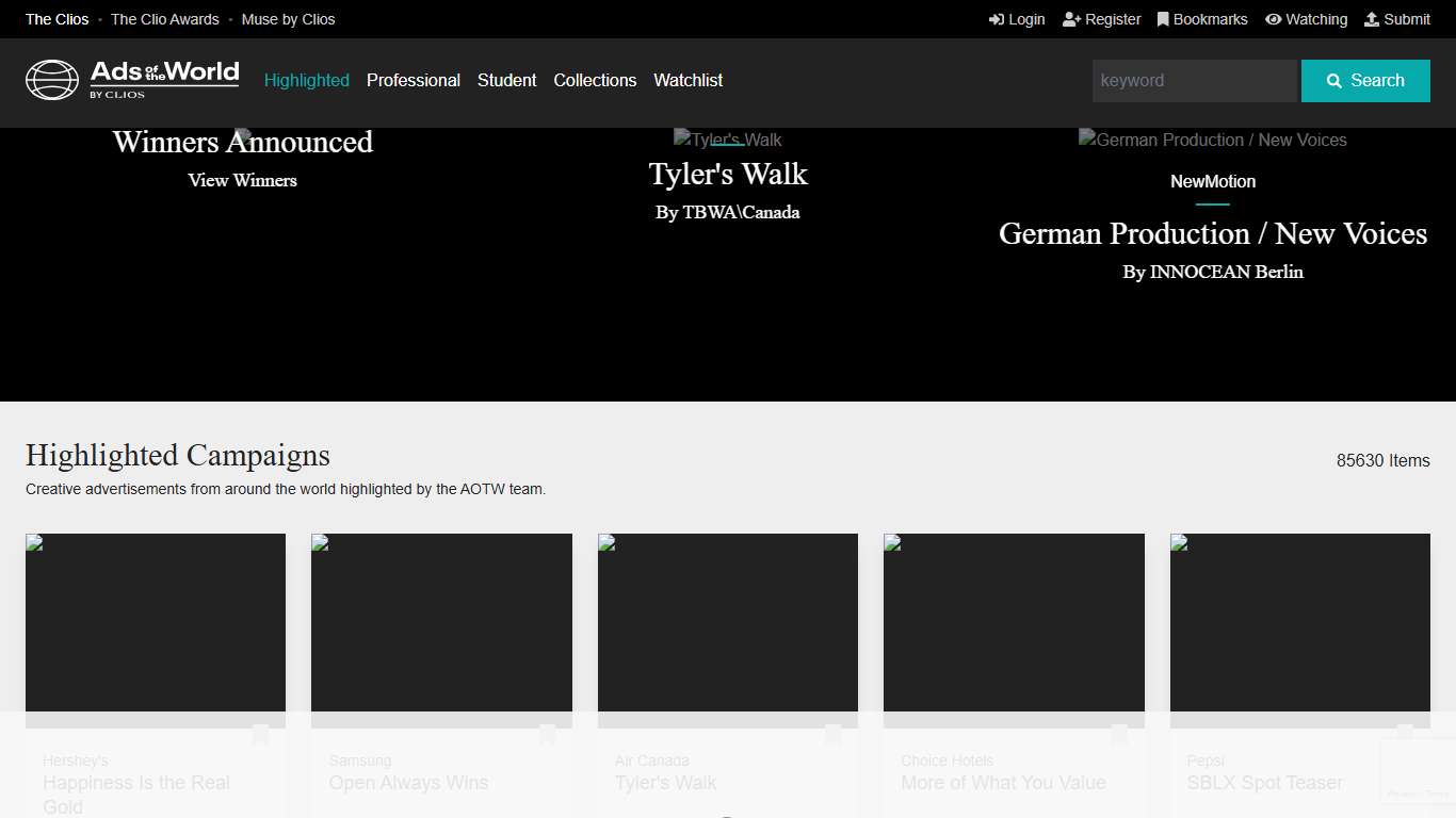 Highlighted Campaigns • Ads of the World™ Part of The Clio Network